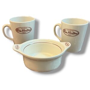 Tim Hortons 2010 Always Fresh Made in England White Mug and Bowl Set